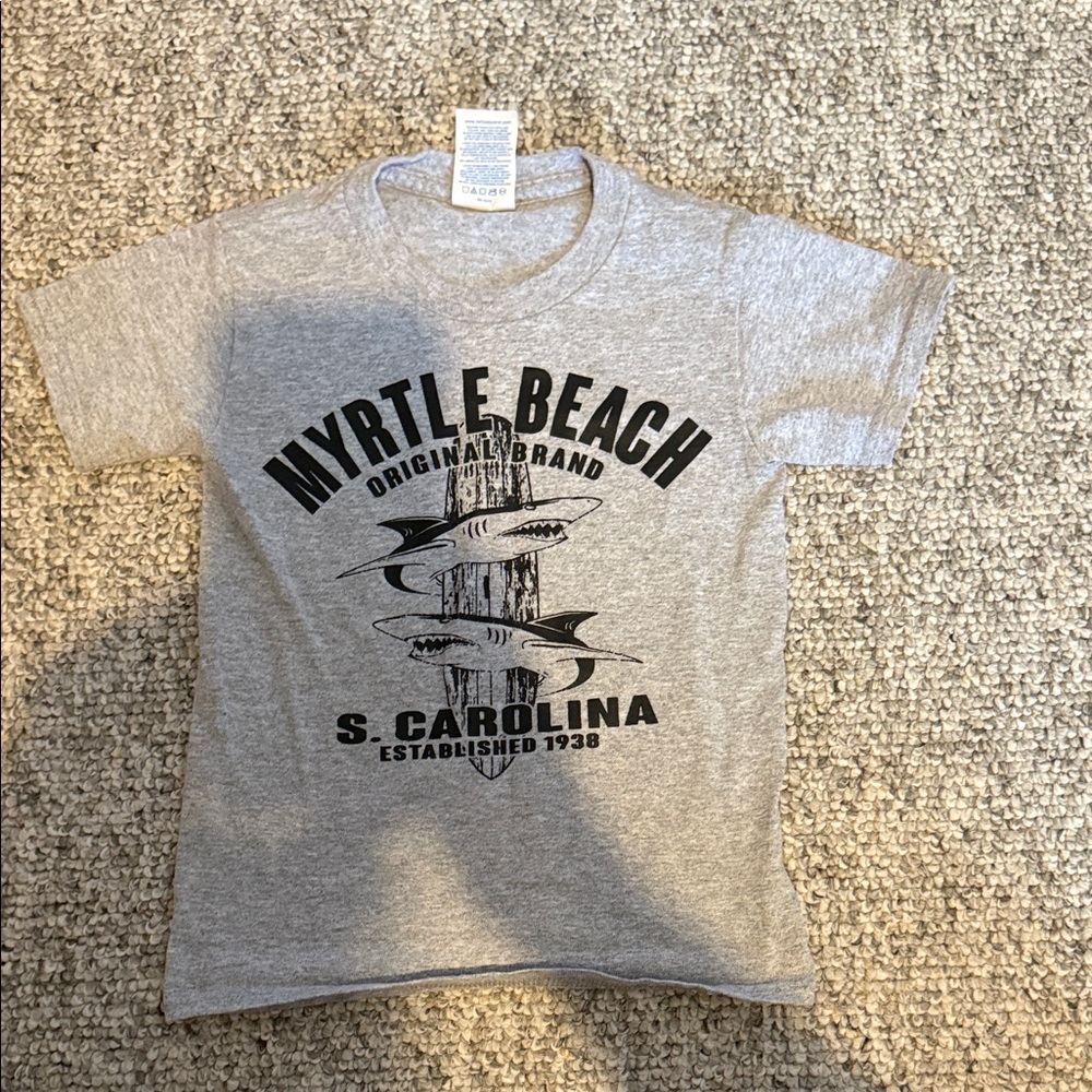 Gray Myrtle Beach Graphic T-Shirt